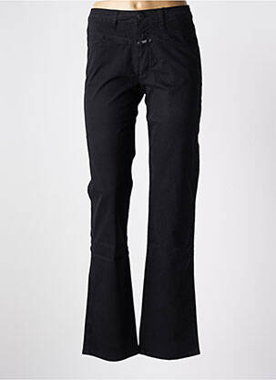 Pantalon drept închidere cu fermoar sub clapetă cu nasturi negru CLOSED femeie