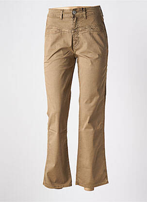Pantalon drept talie cu cleme bej CLOSED femeie