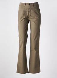 Pantalon drept închidere cu fermoar sub clapetă cu nasturi verde CLOSED femme