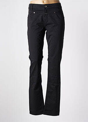 Pantalon drept închidere cu fermoar sub clapetă cu nasturi negru CLOSED femeie
