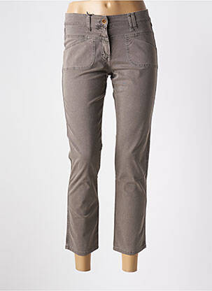 Pantalon 7/8 închidere cu fermoar sub clapetă cu nasturi gri CLOSED femeie