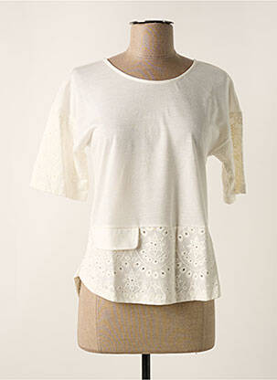 Top alb LEO & UGO femeie