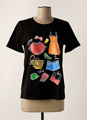 Tricou negru LEO & UGO femeie