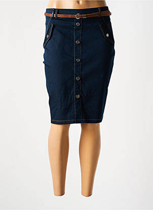 Fustă midi albastru CHRISTINE LAURE femeie