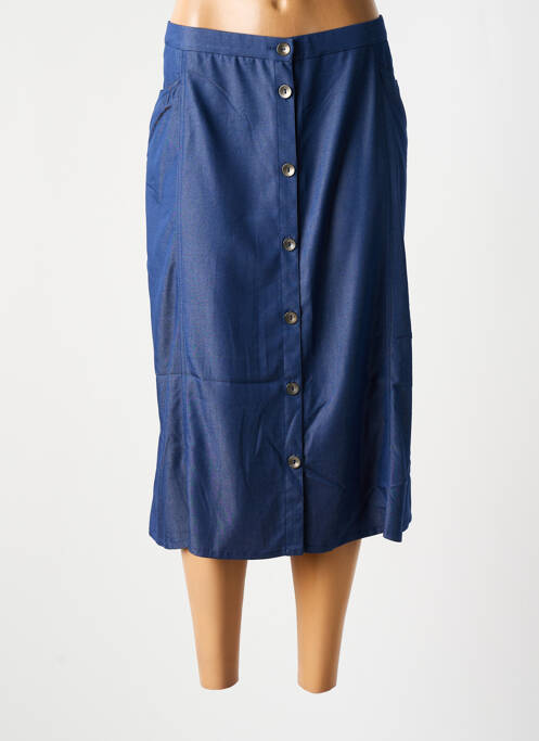 Fustă midi elasticitate albastru FRANCE RIVOIRE femme