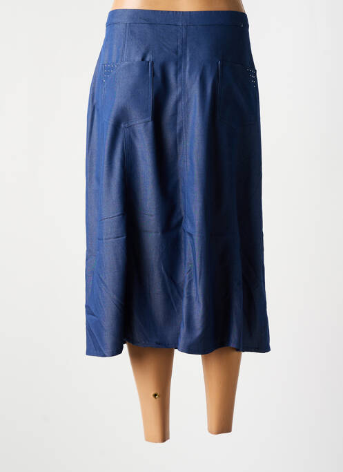 Fustă midi elasticitate albastru FRANCE RIVOIRE femme