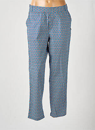 Pantalon 7/8 țesătură poplin mărime normală albastru DIPLODOCUS femeie