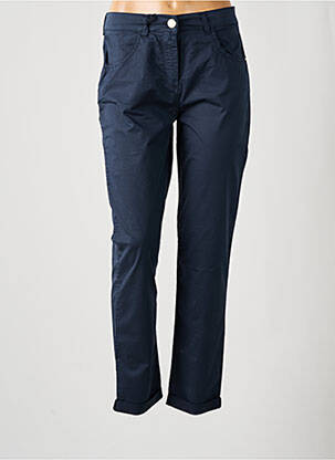 Pantalon slim talie elastică mărime normală albastru EAST DRIVE femeie