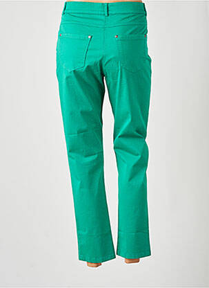 Pantalon 7/8 țesătură poplin mărime normală verde FRANCE RIVOIRE femeie