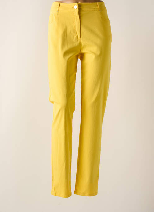 Pantalon slim galben PAUSE CAFE femeie