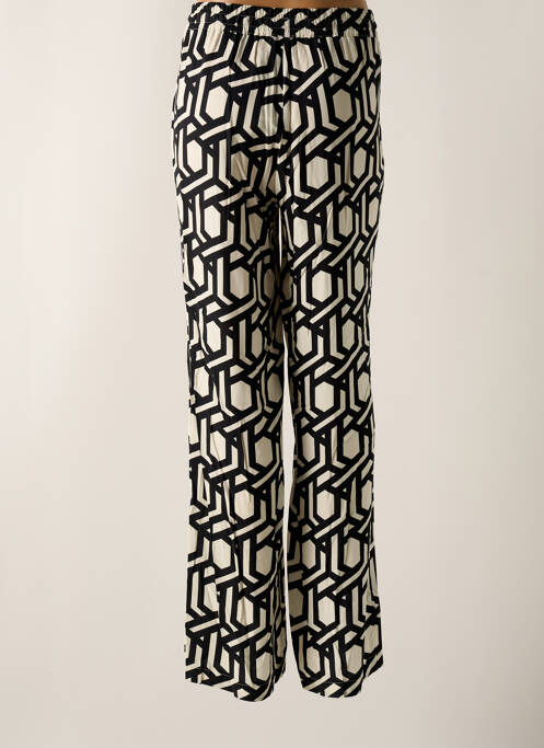 Pantalon larg țesătură poplin talie înaltă negru STARK femme