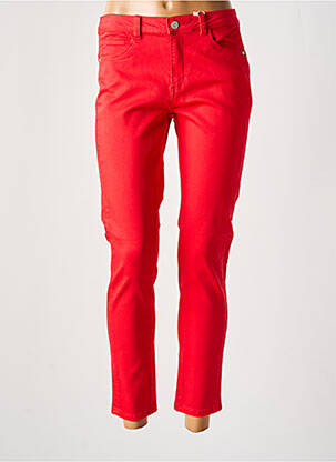 Pantalon 7/8 elasticitate talie joasă roșu C'EST BEAU LA VIE femeie