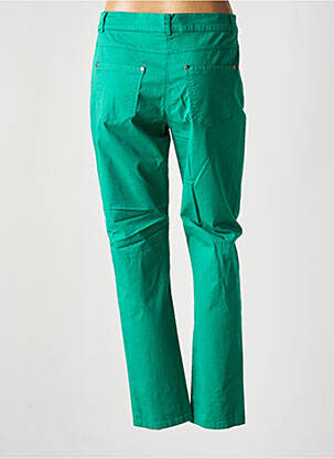 Pantalon slim țesătură poplin mărime normală verde FRANCE RIVOIRE femeie