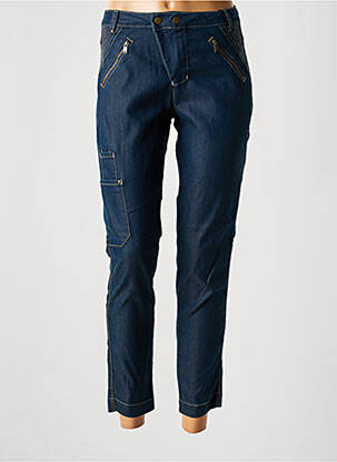 Pantalon 7/8 buzunare talie joasă albastru EVA KAYAN femeie