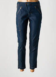 Pantalon 7/8 buzunare talie joasă albastru EVA KAYAN femme