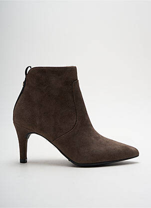 Botine/ghete vârf ascuțit toc de 4 la 6 cm gri ROSEMETAL femeie