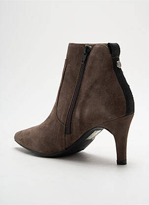 Botine/ghete vârf ascuțit toc de 4 la 6 cm gri ROSEMETAL femeie