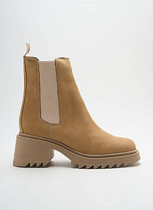 Botine/ghete nubuc toc de 4 la 6 cm bej COCO ET ABRICOT femeie