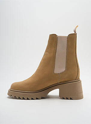Botine/ghete nubuc toc de 4 la 6 cm bej COCO ET ABRICOT femeie