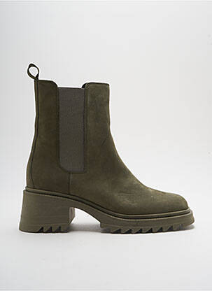 Botine/ghete nubuc toc de 4 la 6 cm verde COCO ET ABRICOT femeie