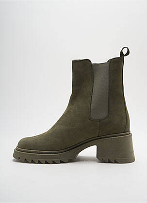 Botine/ghete nubuc toc de 4 la 6 cm verde COCO ET ABRICOT femeie