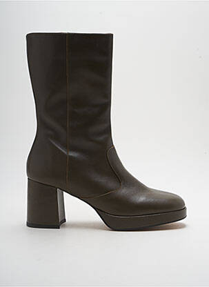 Botine/ghete material neted toc de 4 la 6 cm verde ANGEL ALARCON femeie