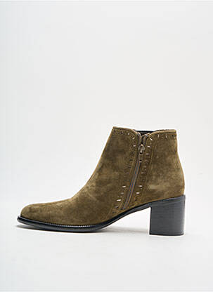 Botine/ghete vârf rotund toc de 4 la 6 cm verde ADIGE femeie