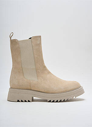 Botine/ghete nubuc toc de 4 la 6 cm bej REGARD femeie