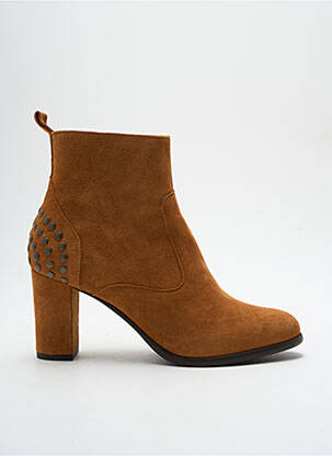 Botine/ghete nubuc toc de 4 la 6 cm maro XAVIER DANAUD femeie