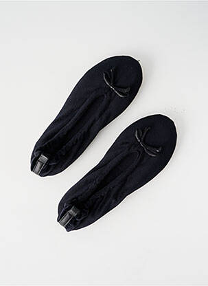 Papuci/pantofi de casă talpă exterioară din piele toc plat până la 3 cm negru GLOVE STORY femeie