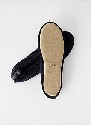 Papuci/pantofi de casă talpă exterioară din piele toc plat până la 3 cm negru GLOVE STORY femeie