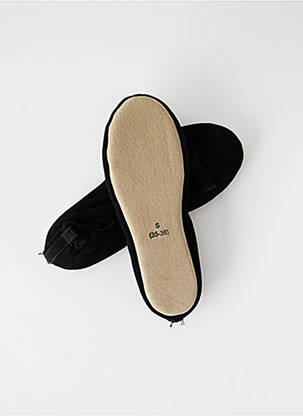 Papuci/pantofi de casă talpă exterioară din piele toc plat până la 3 cm negru GLOVE STORY femeie