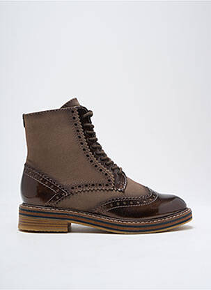 Botine/ghete material neted toc plat până la 3 cm maro MARCO TOZZI femeie
