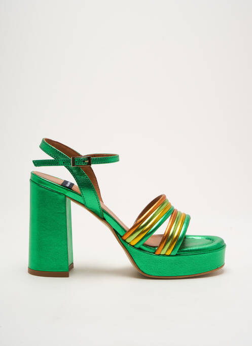 Sandale/Pantofi decupați verde ANGEL ALARCON femeie