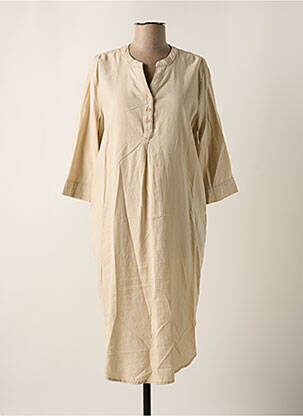 Rochie midi mâneci 3/4 mâneci 3/4 bej B.YOUNG femeie