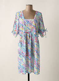 Rochie midi croială fluidă mâneci 3/4 albastru MOLLY BRACKEN femeie