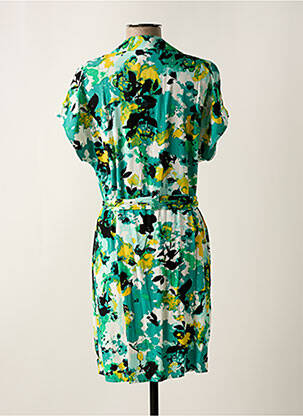 Rochie midi imprimeu floral mâneci scurte verde VILA femeie