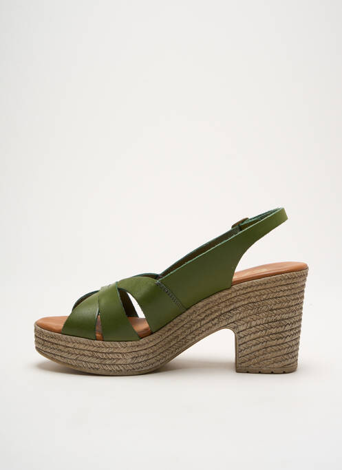 Sandale/Pantofi decupați verde ELUE PAR NOUS femeie