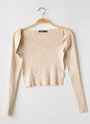 Vestă cu mâneci lungi bej NASTY GAL femeie