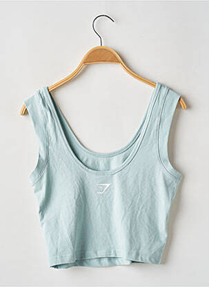Maiou serigrafie fără mâneci verde GYMSHARK femeie