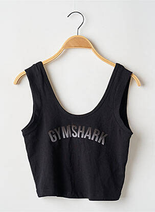 Maiou serigrafie fără mâneci negru GYMSHARK femeie