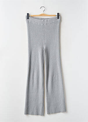 Pantalon evazat talie elastică talie înaltă gri ZARA femeie