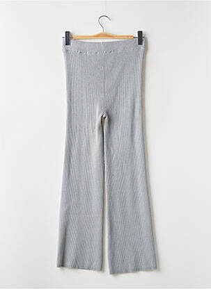 Pantalon evazat talie elastică talie înaltă gri ZARA femeie