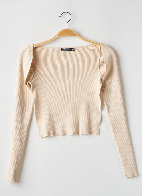 Vestă cu mâneci lungi bej NASTY GAL femeie