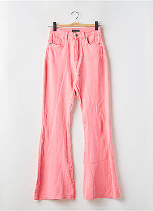 Blugi cu croială evazată roz PRETTY LITTLE THING femeie