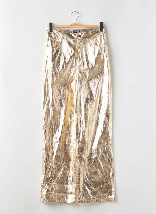 Pantalon larg auriu BOOHOO femeie