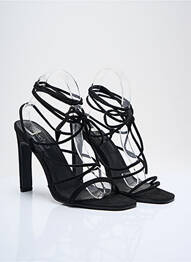 Sandale/pantofi decupați vârf deschis toc de 7 la 9 cm negru BOOHOO femme