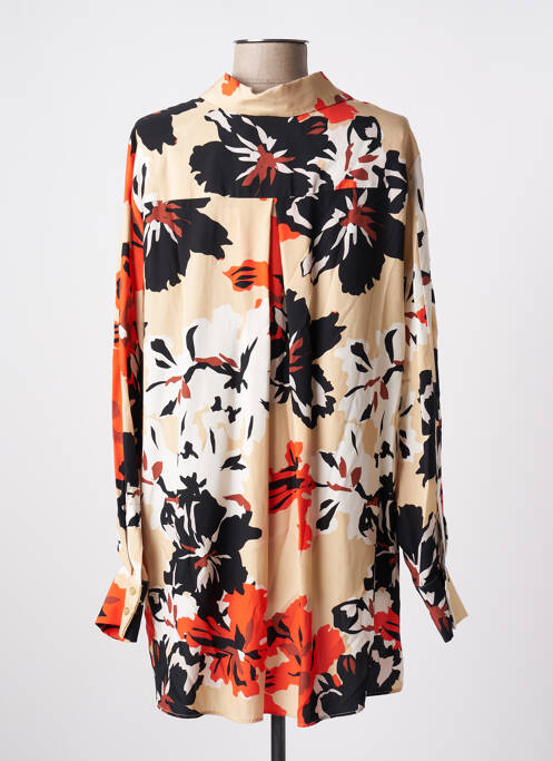 Cămașă imprimeu floral mâneci lungi bej IN WEAR femme