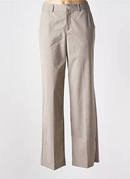 Pantalon drept închidere cu fermoar sub clapetă cu cârlig bej KAFFE femme