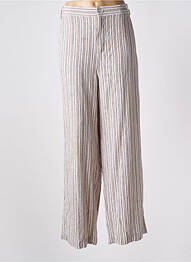 Pantalon evazat talie elastică bej IN WEAR femme